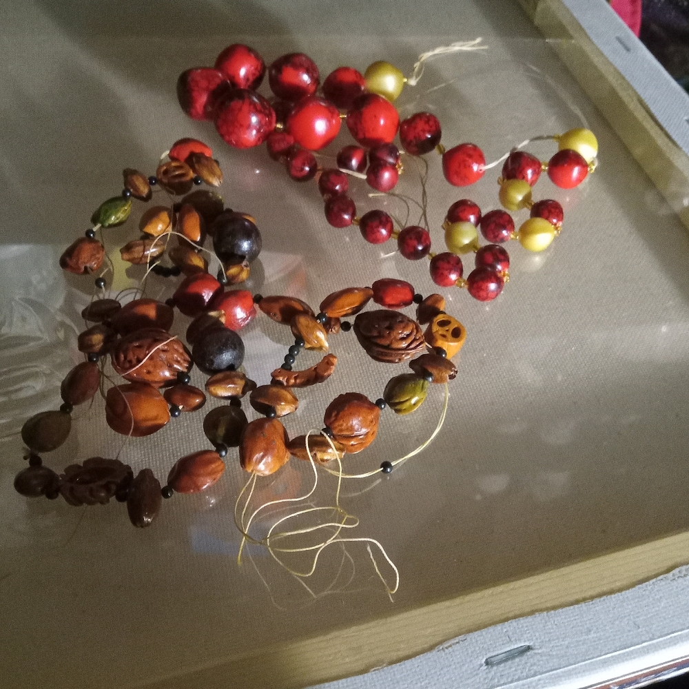 Craft wood beads 2 strands